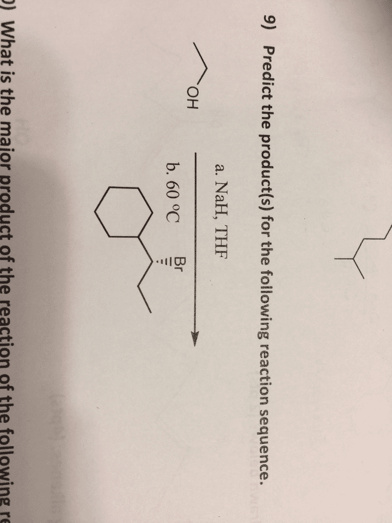 OneClass â Predict the products for the following reaction squence