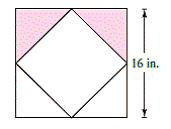 Chapter 9.2, Problem 81E, Area The sides of a square are 16 inches in length. A new square is formed by connecting the 
