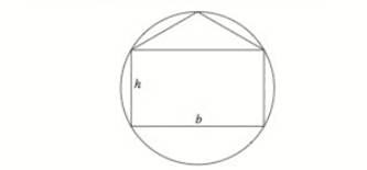 Chapter 1.2, Problem 85E, Inscribe a rectangle of base b and height h in a circle of radius one, and inscribe an isosceles 