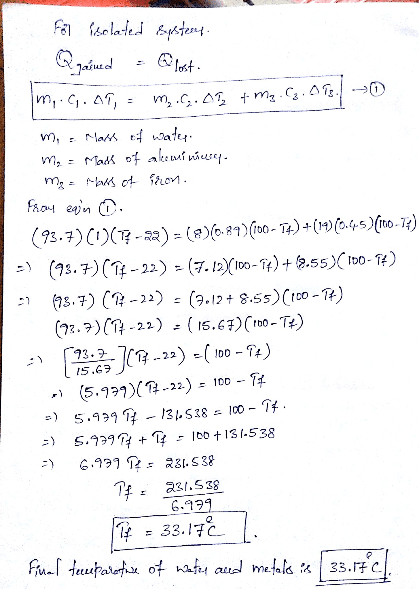 Oneclass A 8 00 G Sample Of Aluminum Pellets Specific Heat Capacity 0 J A Ca G And A 19 00 G