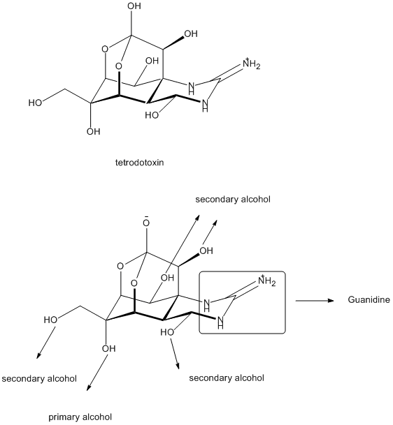 Oneclass What Is The Chemical Structure Of Tetrodotoxin And What Functional Groups Are Present In It