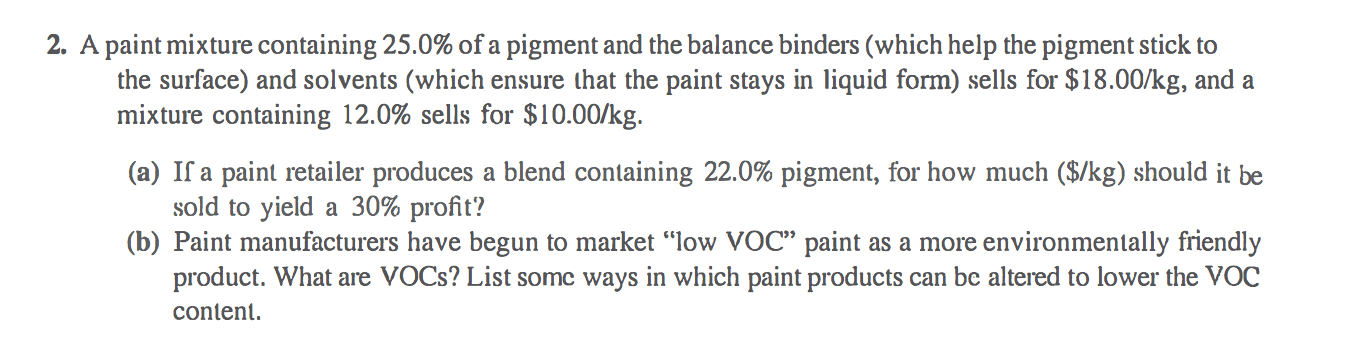 oneclass-a-paint-mixture-containing-25-0-of-a-pigment-and-the-balance