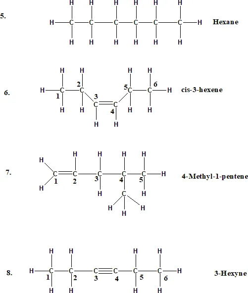 3 hexene lewis structure