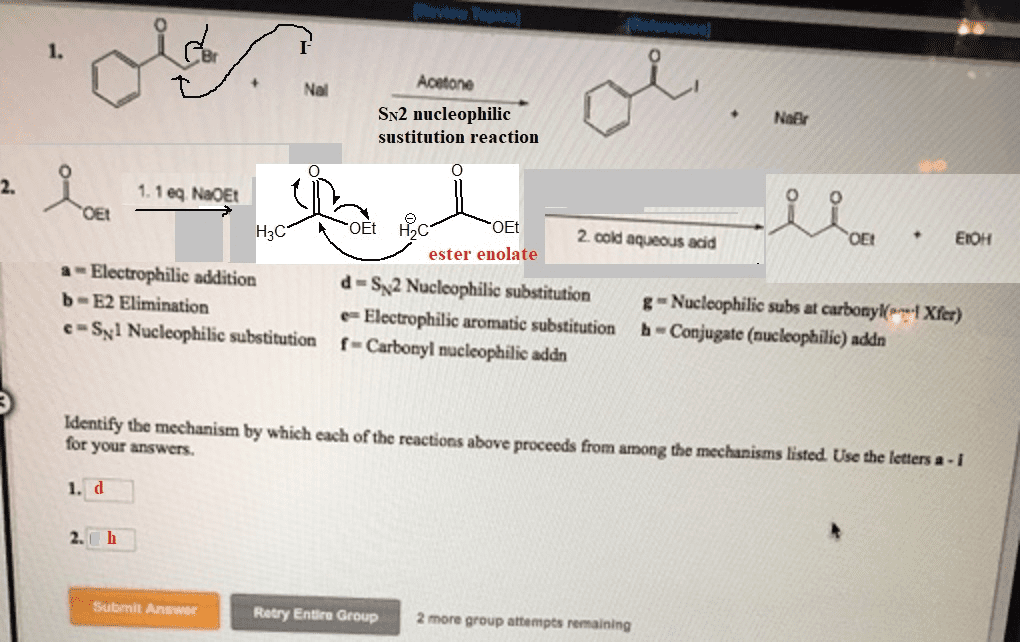 Oneclass Nal 1 1 Eq Naoe 2 Oold Aqueous Acid 2 D Dzd A Electrophilic Addition B E2 Elimin