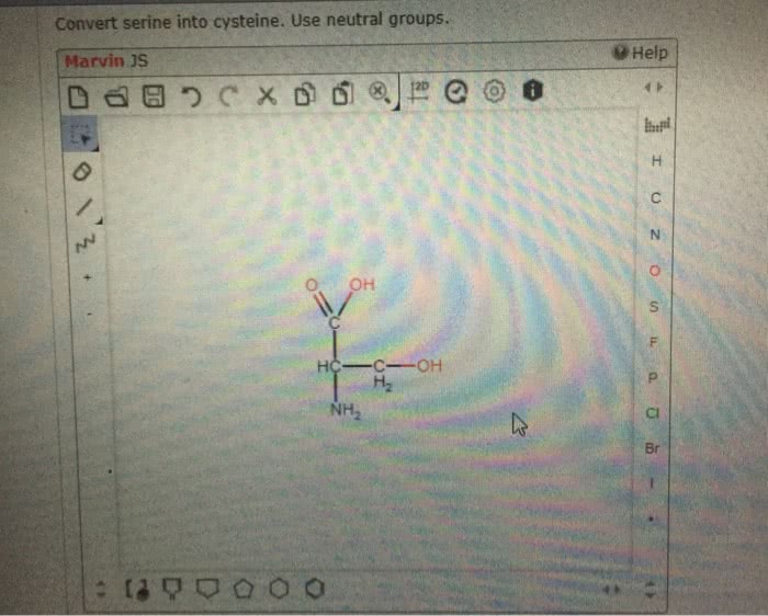 Oneclass Convert Serine Into Cysteine Use Neutral Groups Marvin Js Help D A Ae C X Do5 Q A