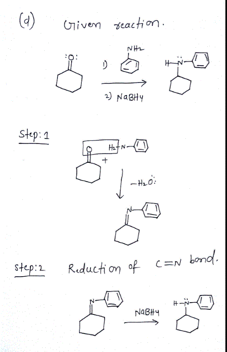 Oneclass Can Someone Please Draw Out The Steps For Me Please 2 Nh2 H C A 2 Nabh4 2