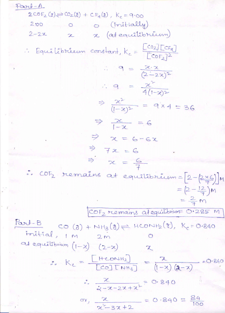 Oneclass A Part A Carbonyl Fluoride Cof2 Is An Important Intermediate Used In The Production Of