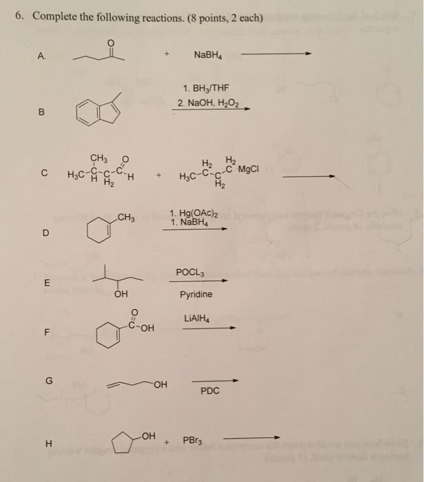 OneClass: Organic Chemistry Help? Completing Reactions Is Not One Of My ...