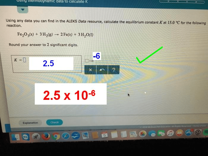 Oneclass Sing Tnerimbdynamic Data To Calculate K Using Any Data You Can Find In The Aleks Data Resou