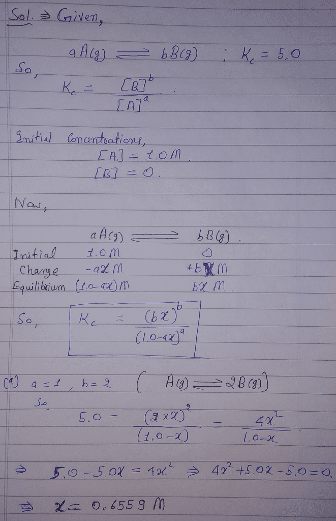 Oneclass Points Consider The Reaction And The Associated Equilibrium Constant G G Kc