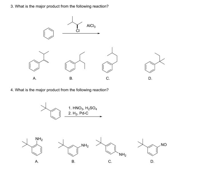 OneClass: 3. What is the major product from the following reaction ...