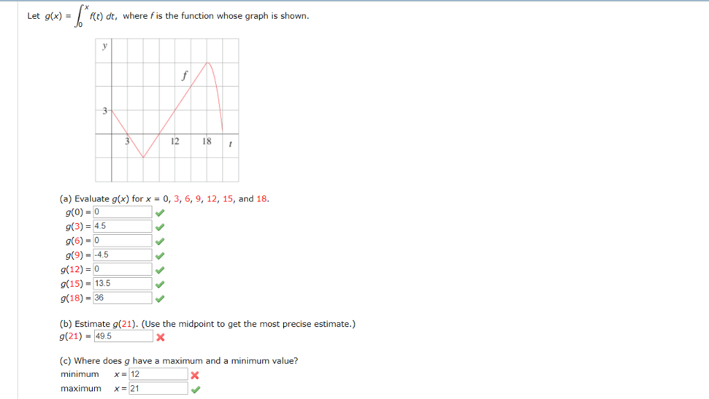Oneclass Let G X X F T Dt 0 Where F Is The Function Whose Graph Is Shown Let G X F T Dt Whe