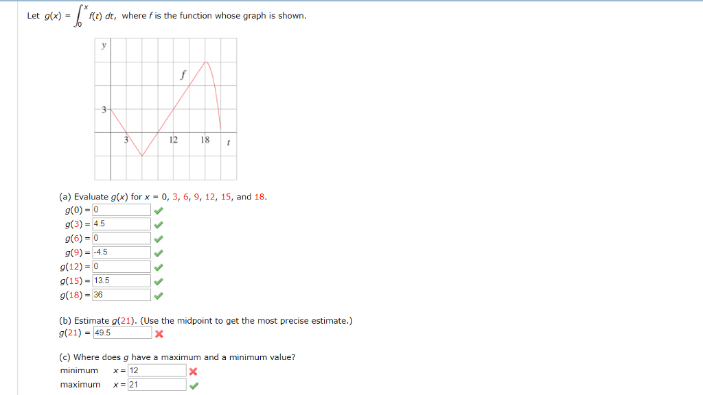 Oneclass Let Gx X Ft Dt 0 Where F Is The Function Whose Graph Is Shown Let Gxft Dt