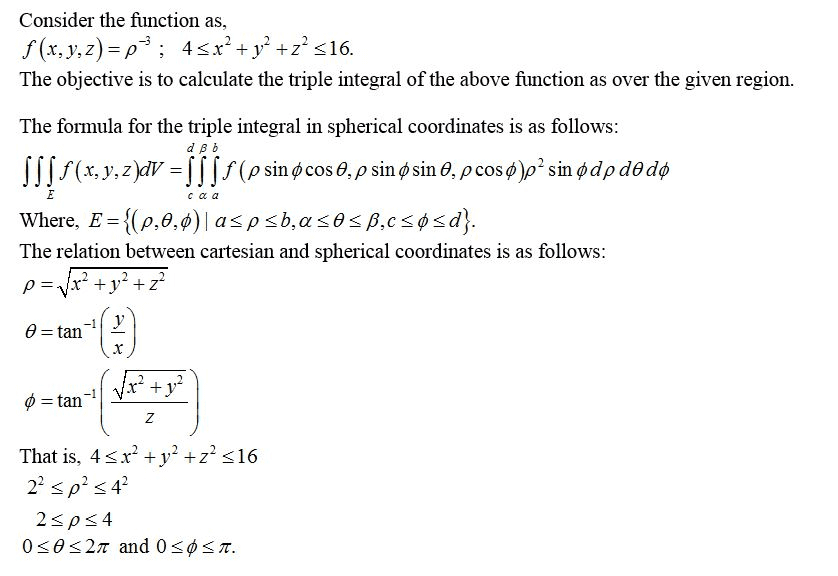 Oneclass Use Spherical Coordinates To Calculate The Triple Integral Of F X Y Z Over The Given Reg