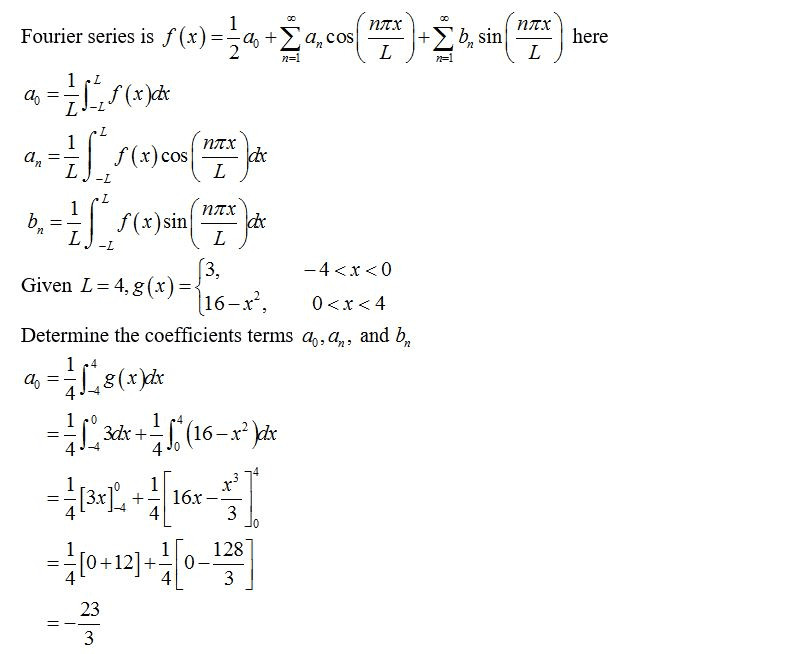 Oneclass 1 Point If Ff Is The Fourier Series Of G X 3 16aˆ X2 Aˆ 4 Lt X Lt 00a X Lt 4g X 3 Aˆ