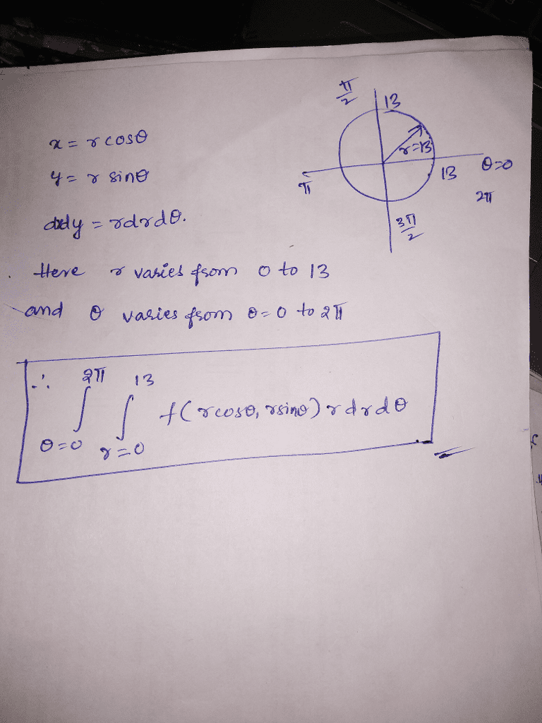 Oneclass Which Of The Following Represents The Integral Of The Function F X Y Over The Given Reg