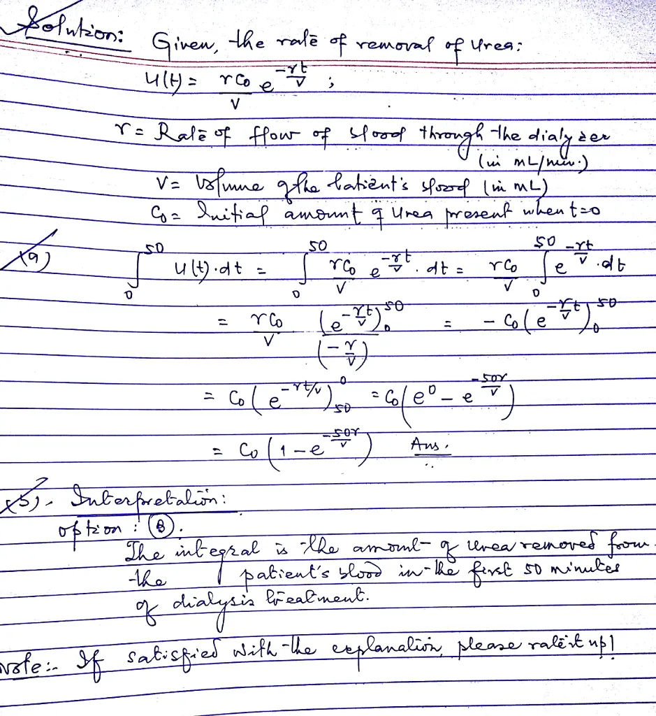 Oneclass 16 A Points Scalcet8 5 5 085 My Notes Ask Your Teach Dialysis Treatment Removes Urea An