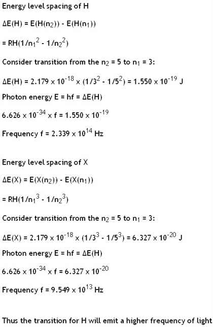 Oneclass Which Would Involve The Emission Of A Higher Frequency Of Light The Transition Of An Elect