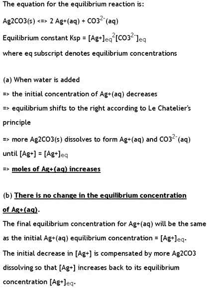 a state of dynamic equilibrium ag2co3