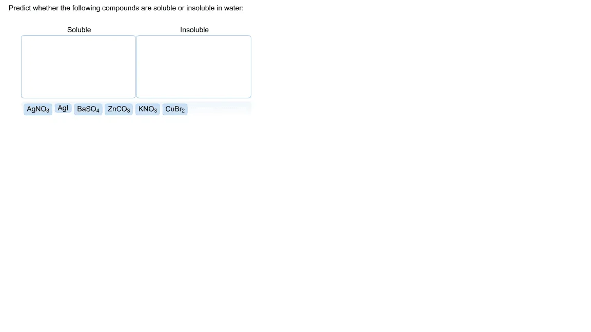 Predict whether the following compounds are soluble or OneClass