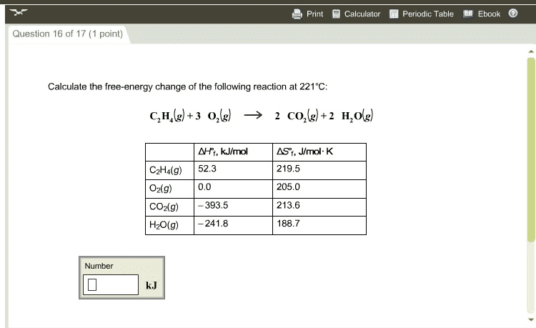 OneClass Calculate the free energy change Calculate the free